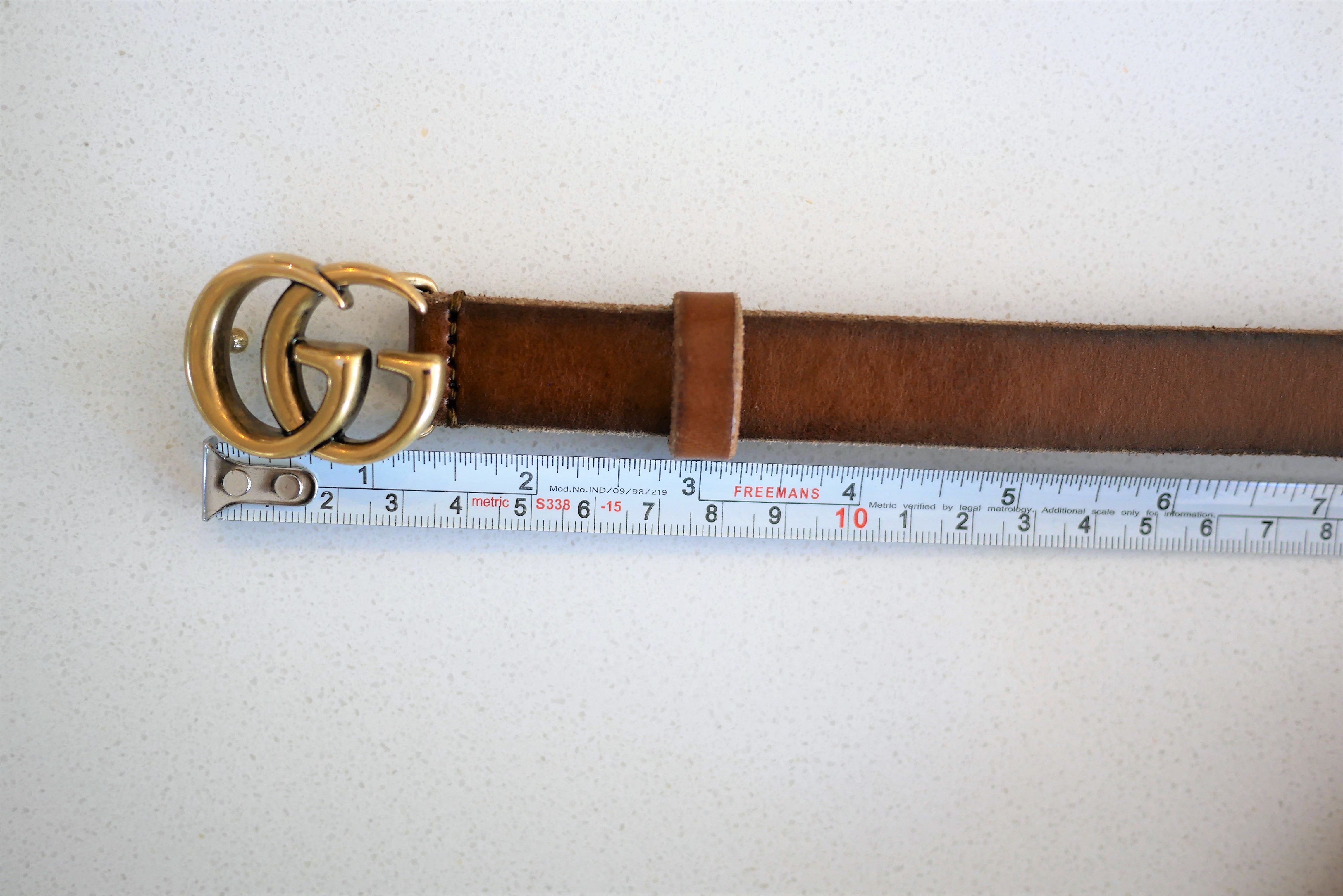 gucci belt size 100 conversion